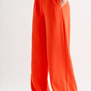 Smocked Halter Top and Relaxed Tie-waist Wide Leg Pants Set