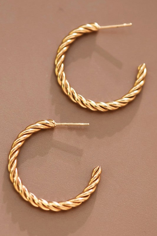 Knot Hoop Earrings