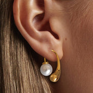 Pearl Gold Dipped Earrings