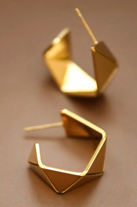 Minimalist Geometric Hoop Earrings