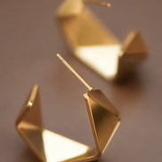 Minimalist Geometric Hoop Earrings