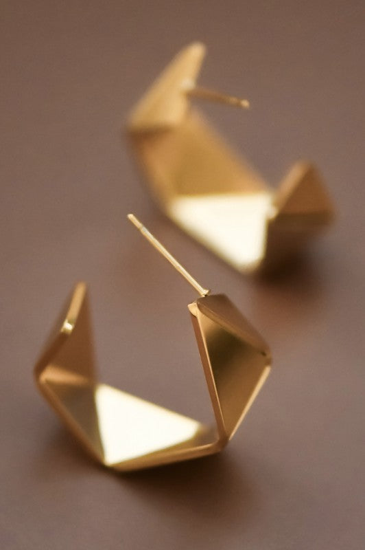 Minimalist Geometric Hoop Earrings