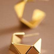Minimalist Geometric Hoop Earrings