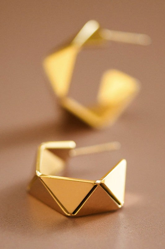 Minimalist Geometric Hoop Earrings