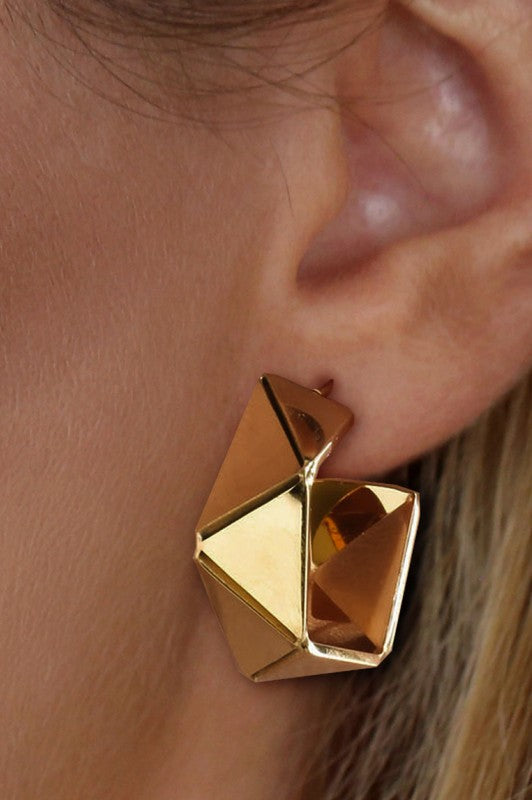 Minimalist Geometric Hoop Earrings
