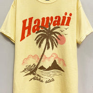 Oversized Hawaii Sunset Yellow T-shirt