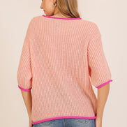 Knit Short Sleeve Sweater