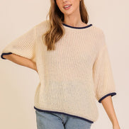 Knit Short Sleeve Sweater