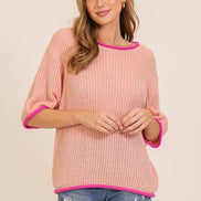 Knit Short Sleeve Sweater