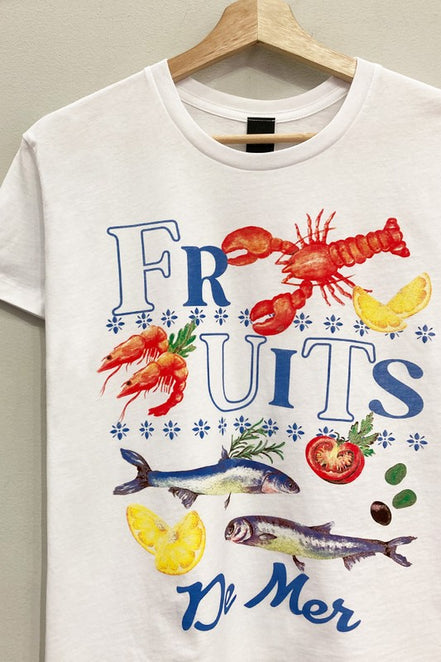 Fruits De Mer Coastal White T-shirt