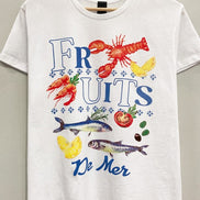 Fruits De Mer Coastal White T-shirt