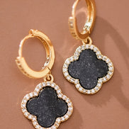 Black Clover Drop Earrings