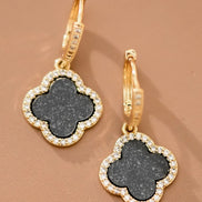 Black Clover Drop Earrings