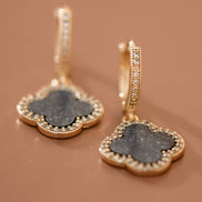 Black Clover Drop Earrings