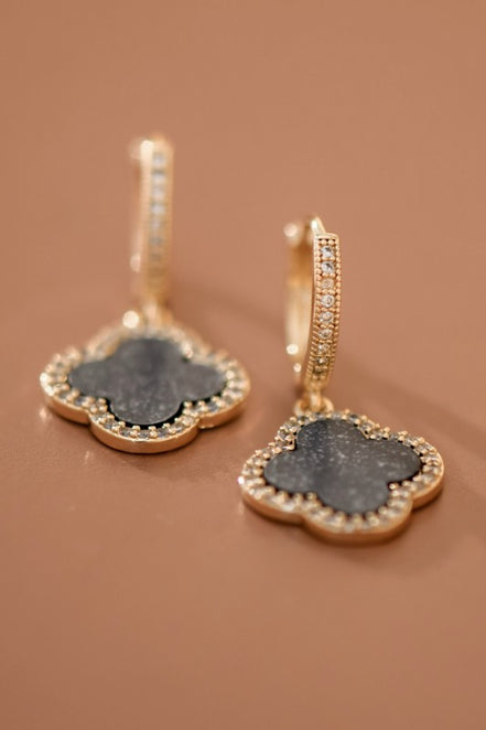 Black Clover Drop Earrings