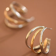 Duo Tone Statement Earrings