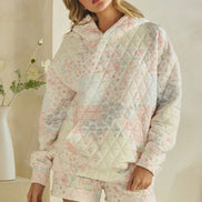 Pink Patchwork Oversized Hoodie