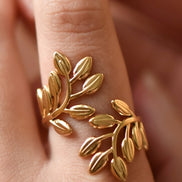 Rowan Leaf Adjustable Ring