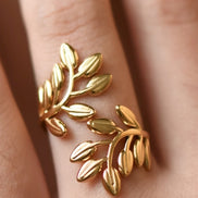 Rowan Leaf Adjustable Ring