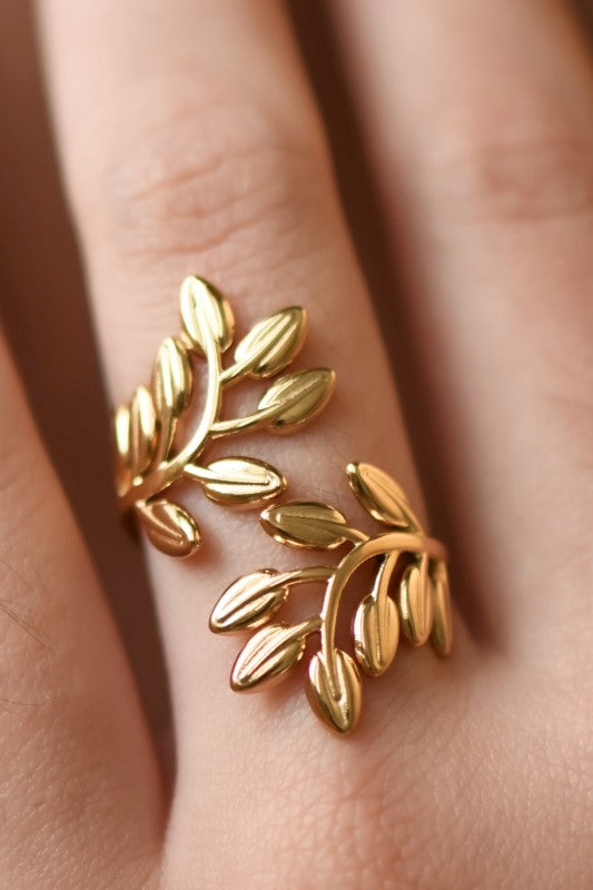 Rowan Leaf Adjustable Ring