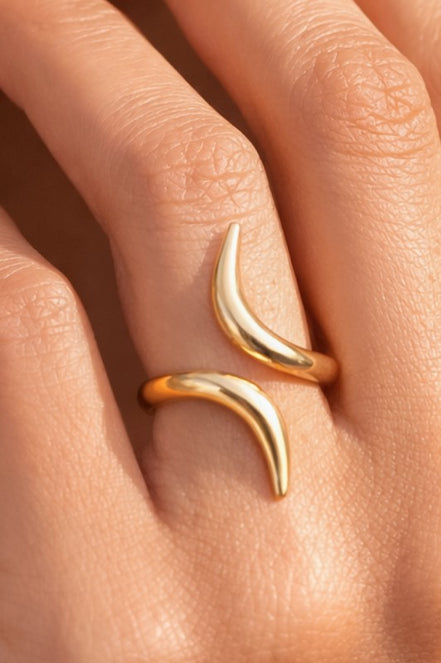 Opposites Attract Abstract Ring