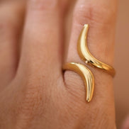 Opposites Attract Abstract Ring