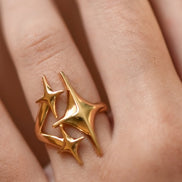 Triple Sparkle Statement Ring