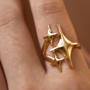 Triple Sparkle Statement Ring