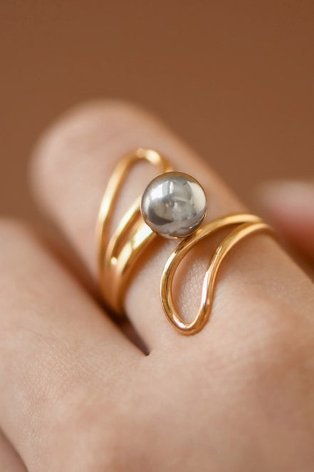 Two Tone Adjustable Ring