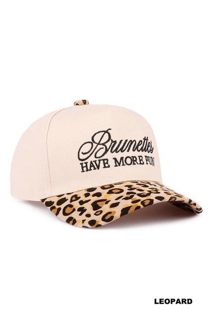 Brunettes Have More Fun Baseball Hat