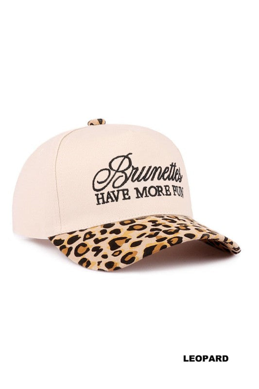 Brunettes Have More Fun Baseball Hat