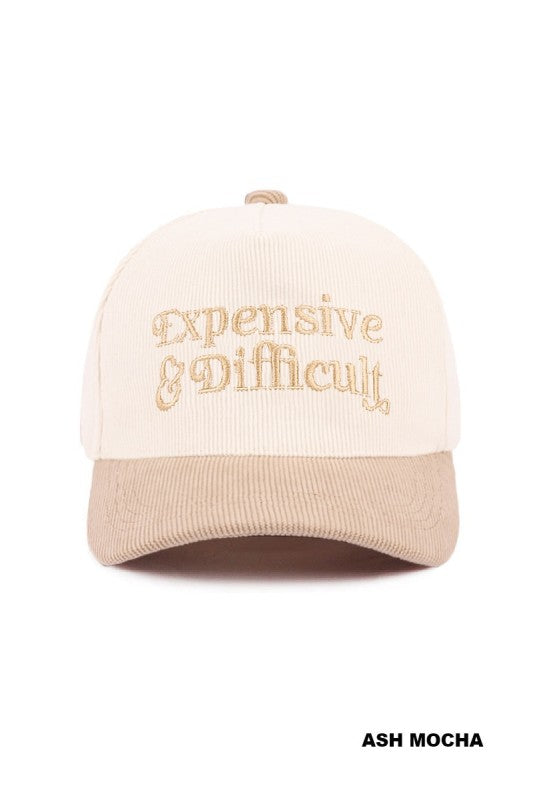 Expensive & Difficult Corduroy Baseball Cap