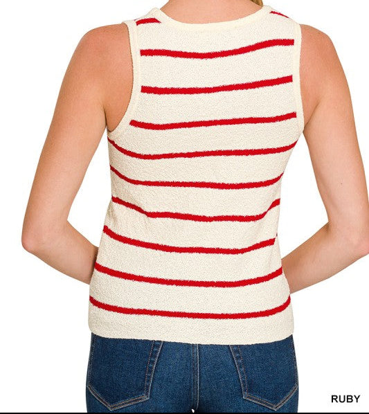 Stripe Sweater Tank Top