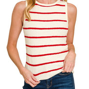 Stripe Sweater Tank Top