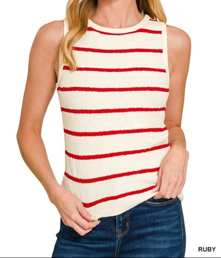 Stripe Sweater Tank Top