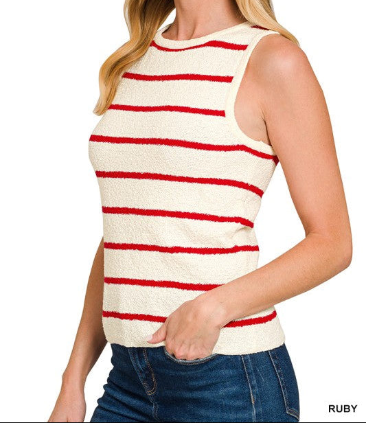 Stripe Sweater Tank Top