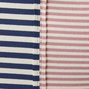 Navy/White Stripe Scooped Neck Line Stripe Sweatshirt