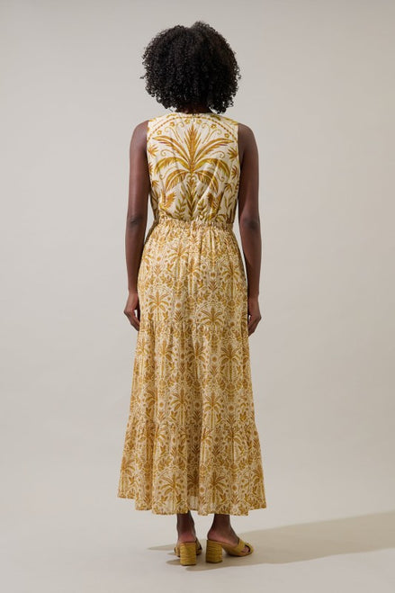 Tropical Jivie Tiered Maxi Dress