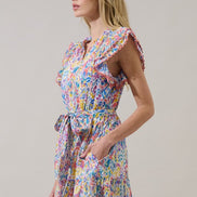 Abstract Eriny Ruffle Mini Dress