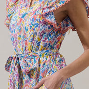 Abstract Eriny Ruffle Mini Dress