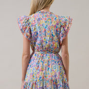 Abstract Eriny Ruffle Mini Dress