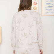 Sea Motif Crew Neck Matching Set