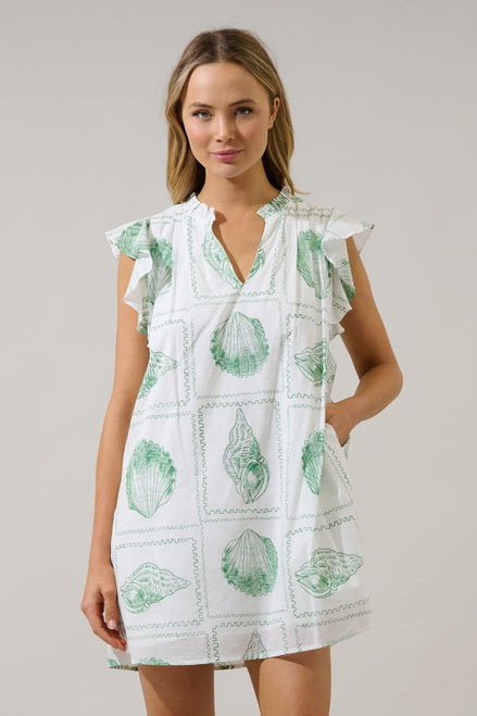 Seashell Bay Shift Mini Dress