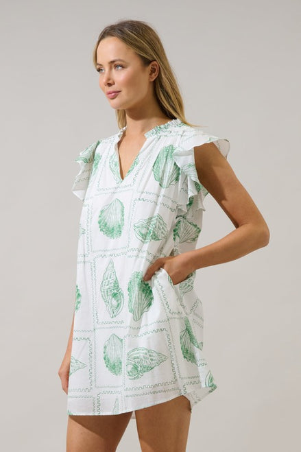 Seashell Bay Shift Mini Dress