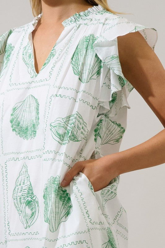 Seashell Bay Shift Mini Dress