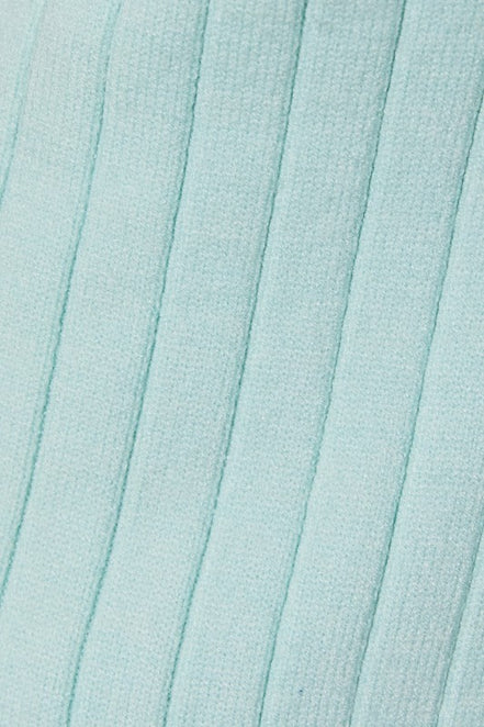 Mint Twisted Front V-neck Sleeveless Sweater Top