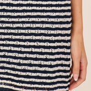 Navy/White Seaside Stripe Knit Mini Dress