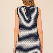 Navy/White Seaside Stripe Knit Mini Dress