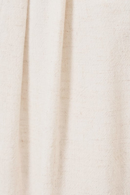 Natural Pleated Detail Wide Leg Pants