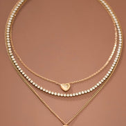 Multi Layer Lock Pendant Necklace
